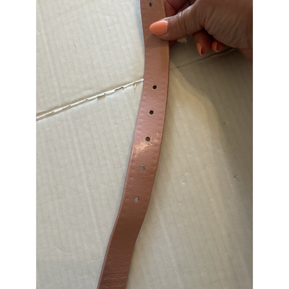 Nocona Cowgirl Pink Silver Studded Western Rodeo Buckle Leather Belt Size 26 EUC - Picture 7 of 10